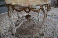 magnifique table de style Louis XV – avec plateau en marbre … (photo 3)