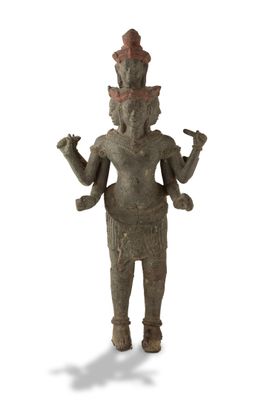 an image of a statue of a person with a bird in his hand