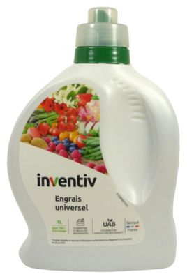 une image représentant un flacon de liquide « Inventity » sur fond blanc