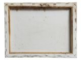 a close up of a picture frame on a white background