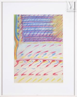 une image représentant un dessin d'une chambre avec un lit et une fenêtre