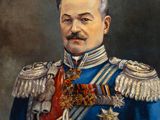 un tableau représentant un homme en uniforme militaire, muni d'une épée