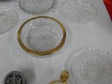 a table with a lot of glass items on it