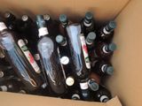 many bottles of wine in a cardboard box