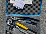 a blue case with tools in it on the ground