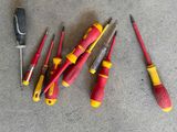 a lot of tools that are laying out on the floor