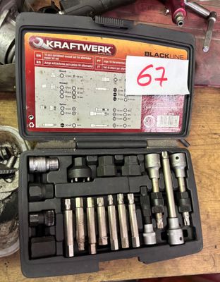 a box of tools that are sitting on a table