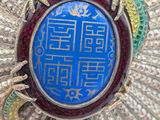 an image of a broochle with a dragon on it ' s back