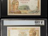 quatre billets de banque différents portant l'image d'un homme et d'une femme