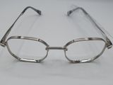 pair of glasses on a white table with a white background