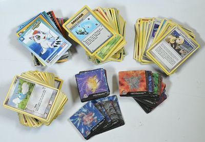 a lot of cards that are sitting on a table