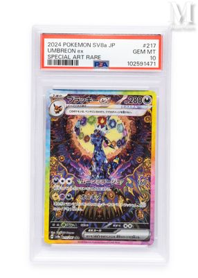 a close up of a pokemon card on a white background
