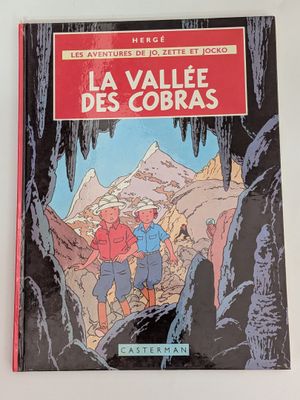On voit ici la couverture du livre *La Vallée des cobras*