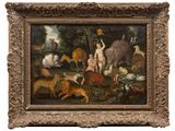 an image of a painting of a woman surrounded by animals