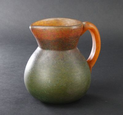 Georges DE FEURE (1868-1943): Pichet en pâte de verre orange… - Photo 1