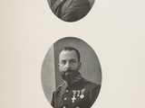 an old black and white photo of three men in military uniforms