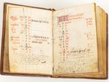 an old book with a page of writing on it