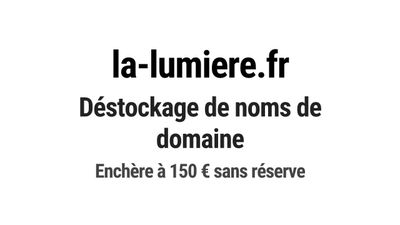 Nom de domaine la-lumiere.fr. Catégorie: Média et communicat…