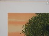 a picture of a painting of a tree with a bird on it