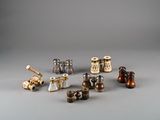 many different types of vases that are on the table