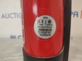 an image of a red fire extinguisor on a table