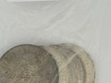 trois pièces d'argent dans un sachet en plastique muni d'une étiquette de prix