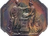 an image of a coin with a woman and a man on it