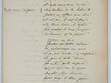 une lettre manuscrite sur une feuille de papier comportant des inscriptions