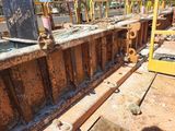 a close up view of a construction site with a lot of machinery