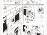 dessin d'une bande dessinée représentant un homme en costume et une femme coiffée d'un chapeau