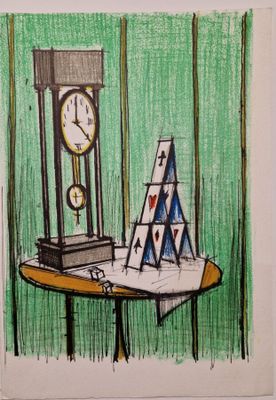 Bernard Buffet (1928-1999) - Le château de cartes.