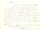 une vieille lettre manuscrite, écrite à l'encre noire
