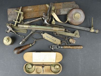 a lot of tools that are laying out on the table