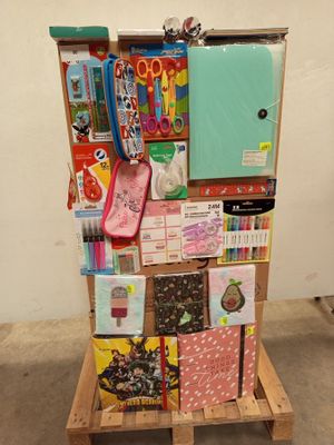 lot de 3 cartons de fournitures scolaire et bureautique comp…