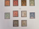 the collection of stamps from different countries are displayed on a sheet of paper