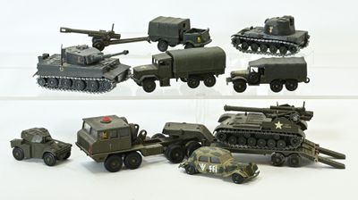 Ensemble de 9 véhicules militaires SOLIDO, au 1/43ème en l'état à dépo - Photo 1