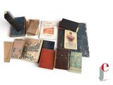 many old books that are sitting on a table