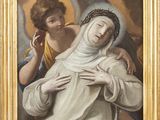 une image représentant un tableau où figurent un ange et une femme