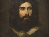 a painting of a man with long hair and a beard