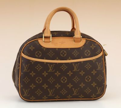 louis vuittou bag in brown and tan