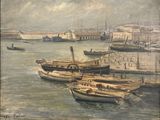 de nombreux bateaux qui se trouvent dans l'eau près du rivage