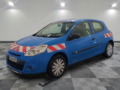 a picture of a blue car with a red and white stripe on it