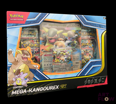 une boîte de cartes Pokémon qui se trouvent dans la boîte