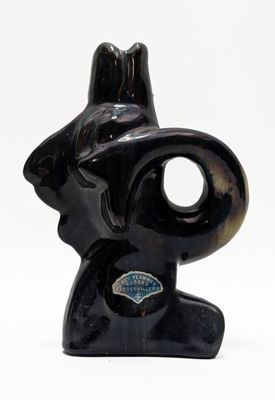 RAMBERVILLERS Vase soliflore en grès flammé dans les tons bl…