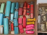 a box full of assorted toy cars in it