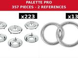 the image shows a picture of a pair of stainless steel plated rings and a pair of stainless steel plate