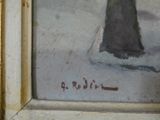 a picture of a painting of a man with a hat on