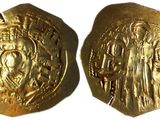 une paire de pièces d'or à l'effigie de Jésus et de Marie