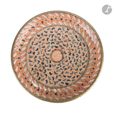 a plate with a design on it on a white background