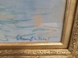 an image of a painting of a boat in the water